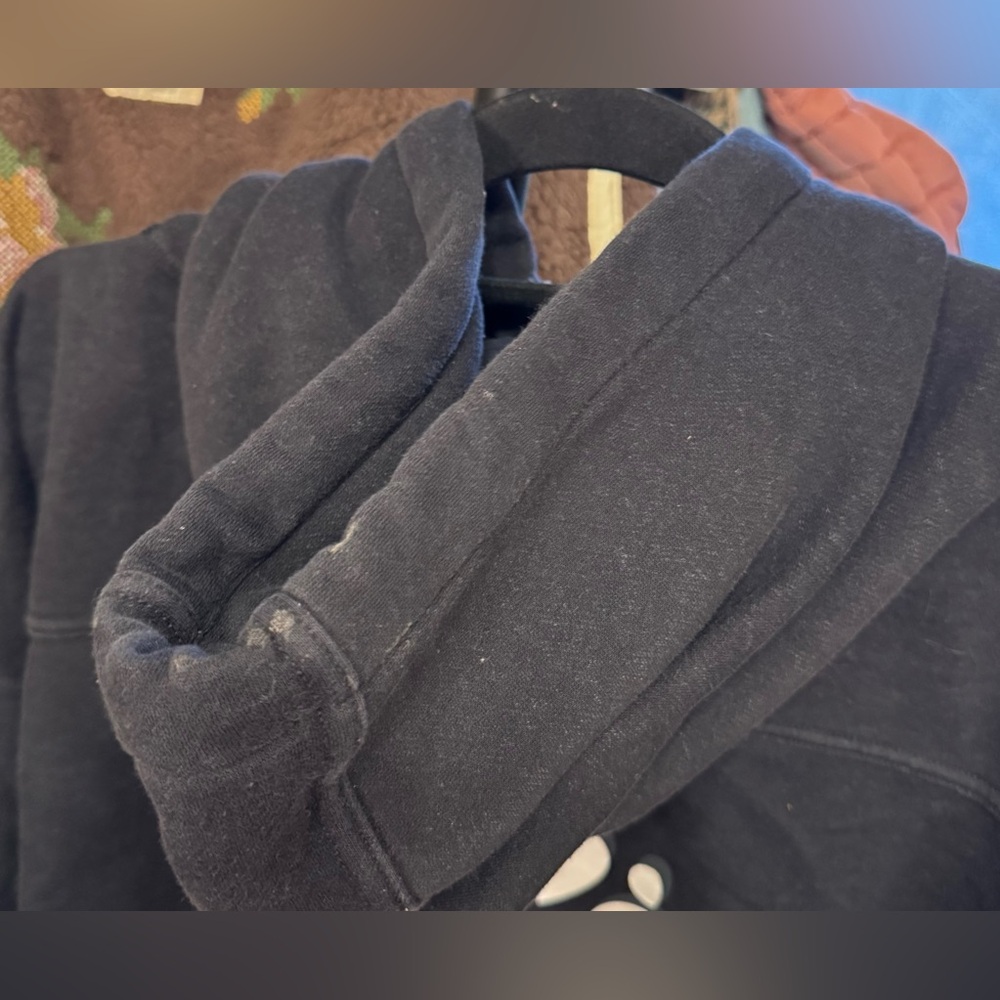 NWOT Free People FP Movement Final Call Buti Logo Hoodie - black white - M *IR* - Picture 11 of 12